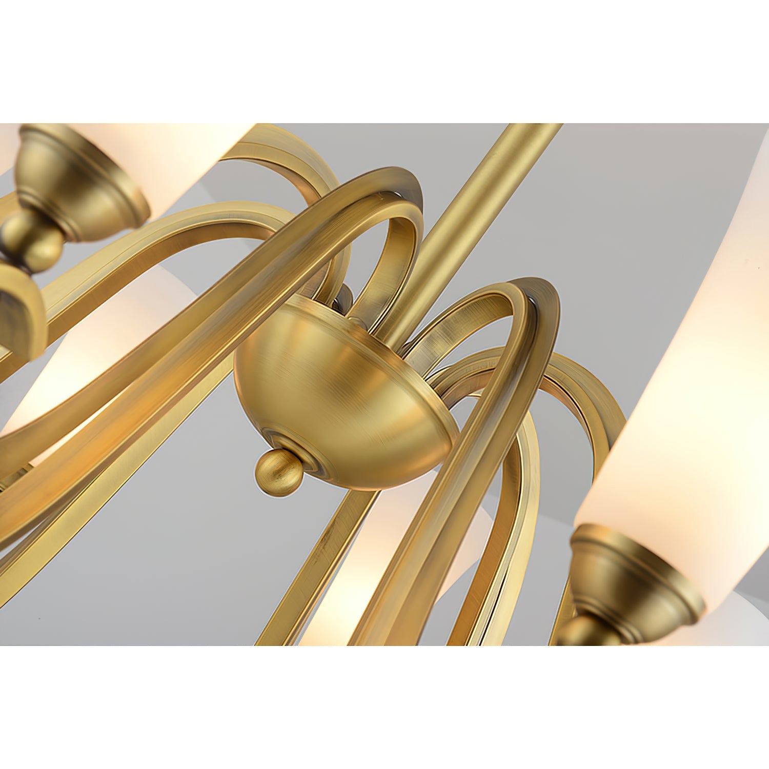 Ilsolen Postmodern Luxury Brass Glass Chandelier - Letslighting