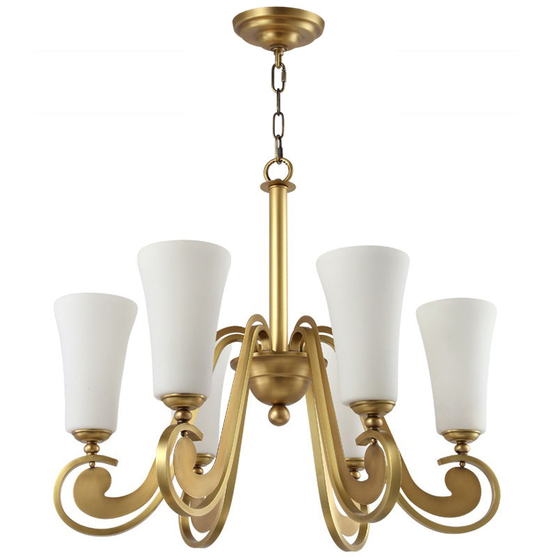 Ilsolen Postmodern Luxury Brass Glass Chandelier - Letslighting