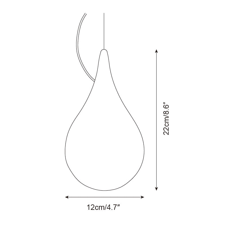 Milk Drop Outdoor Pendant Lamp Acrylic Teardrop Minimalist - Letslighting
