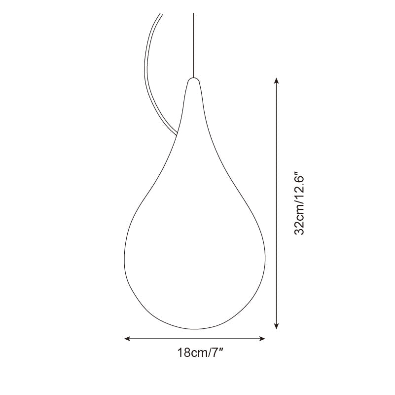 Milk Drop Outdoor Pendant Lamp Acrylic Teardrop Minimalist - Letslighting