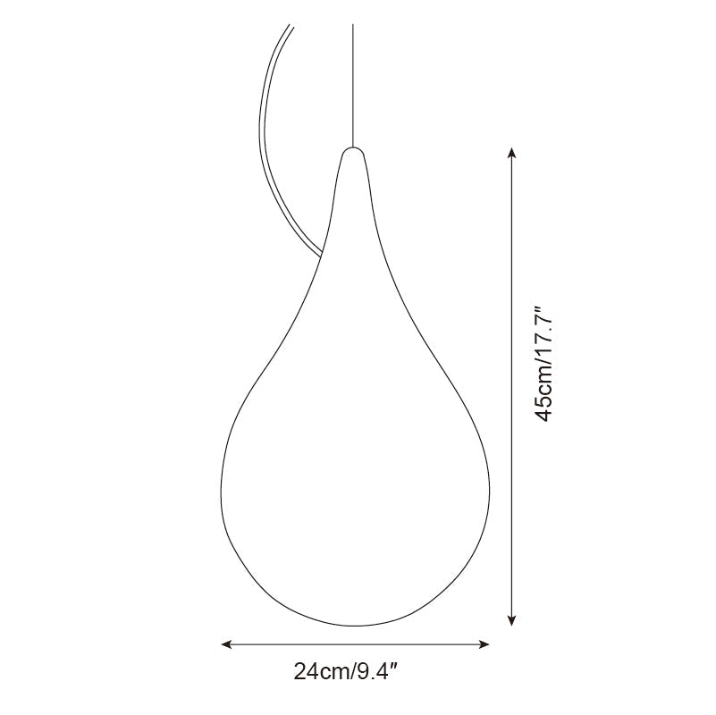 Milk Drop Outdoor Pendant Lamp Acrylic Teardrop Minimalist - Letslighting