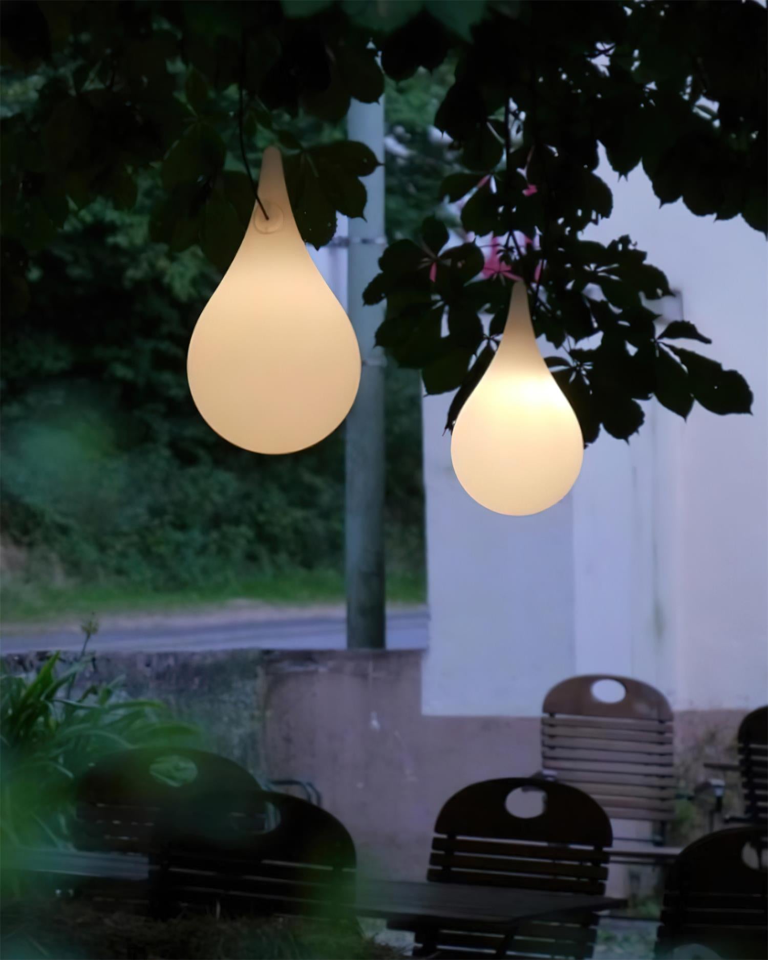 Milk Drop Outdoor Pendant Lamp Acrylic Teardrop Minimalist - Letslighting