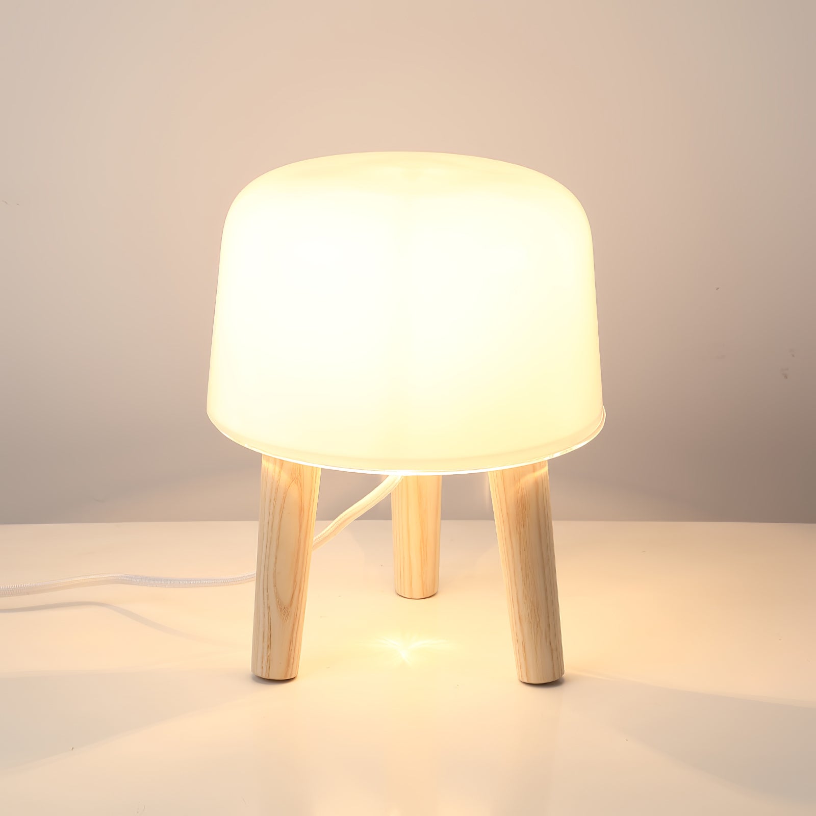 GlowPod Wood Milk Table Lamp - Letslighting