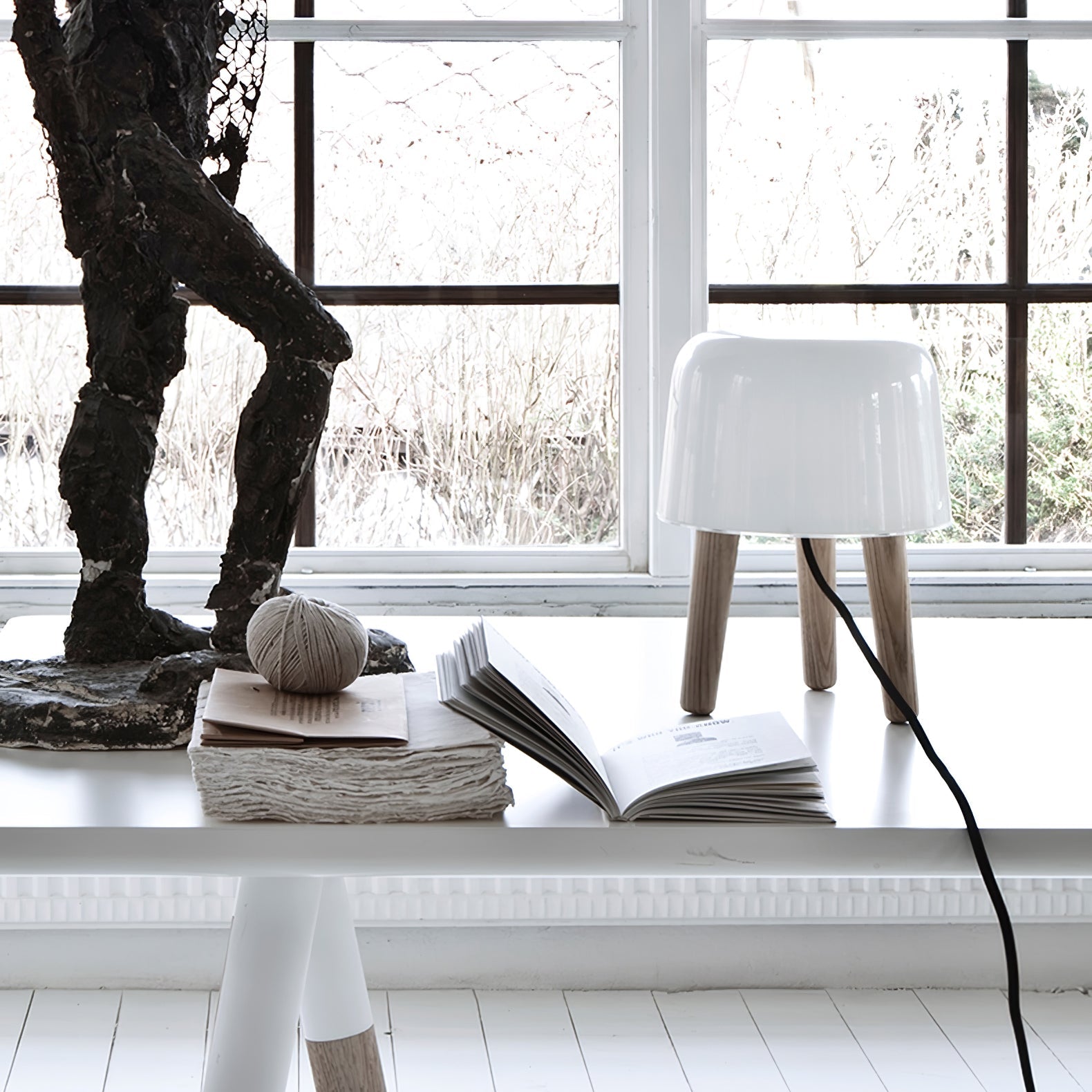 GlowPod Wood Milk Table Lamp - Letslighting