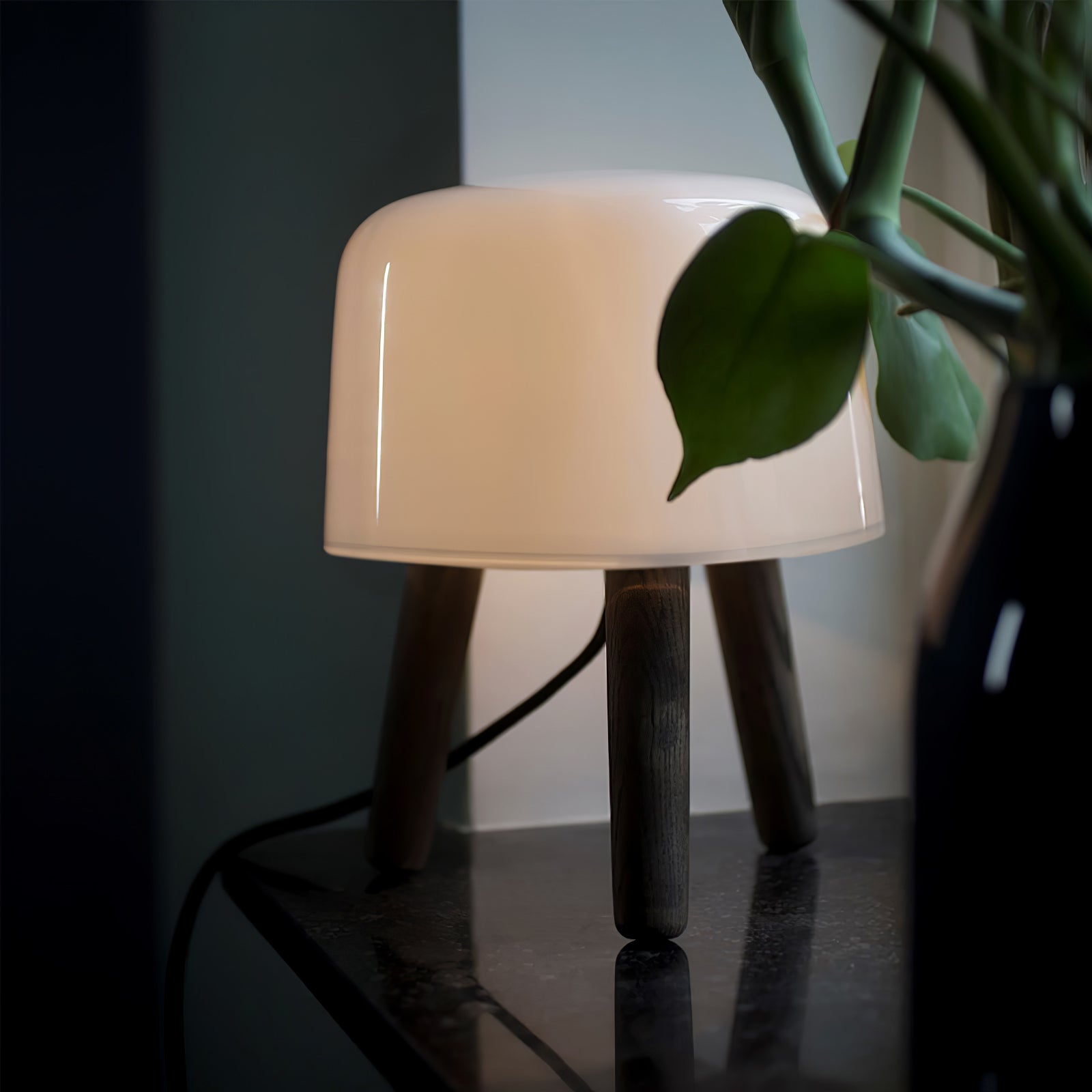 GlowPod Wood Milk Table Lamp - Letslighting