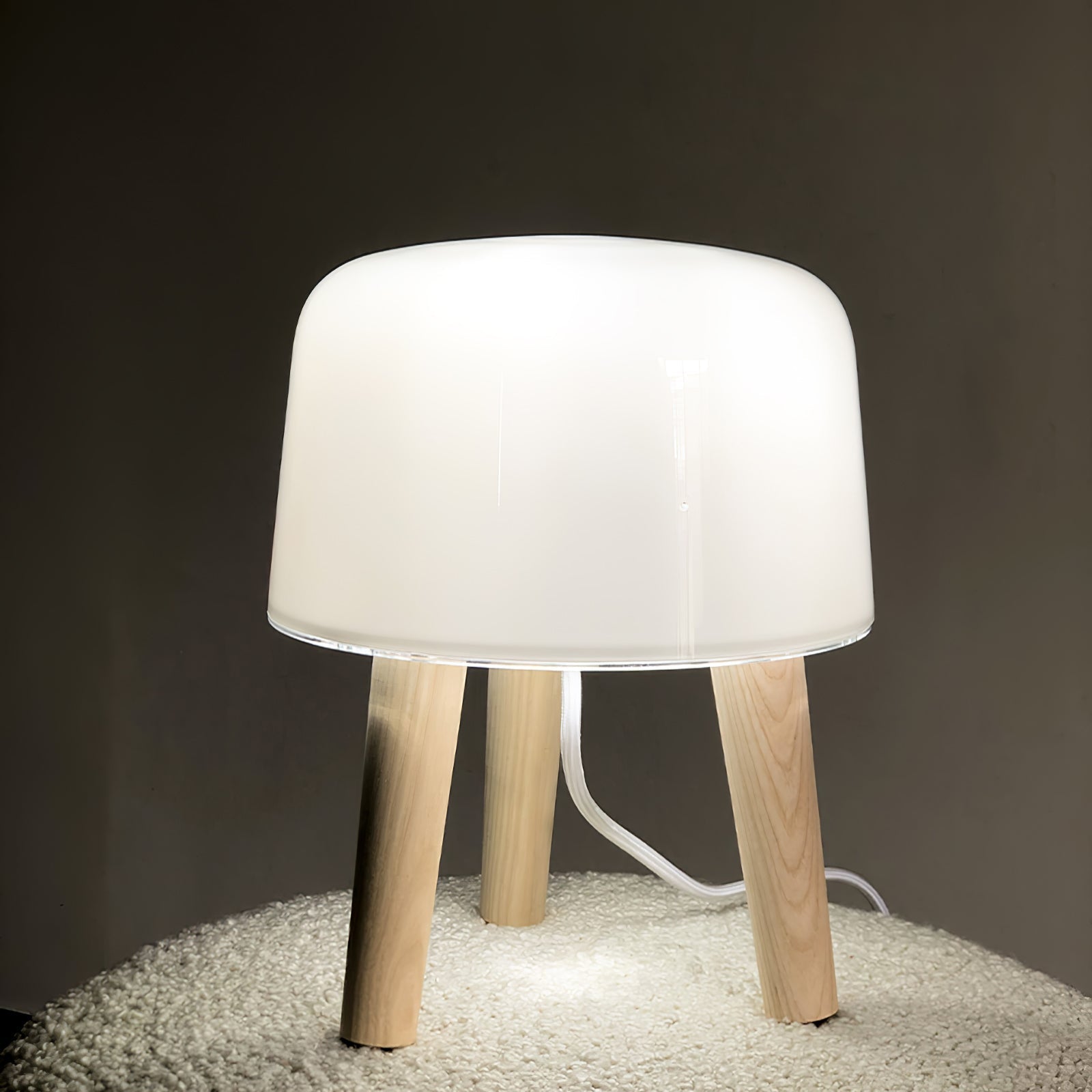 GlowPod Wood Milk Table Lamp - Letslighting