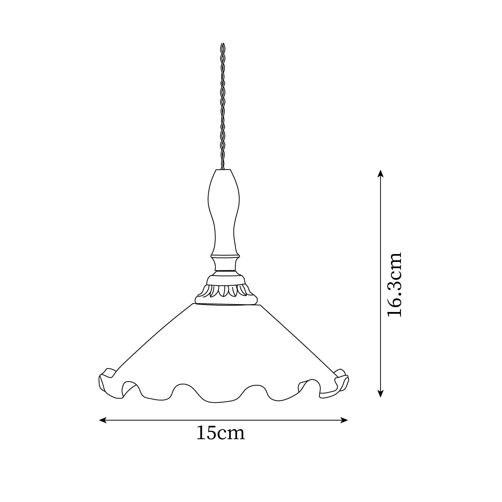 Milky Flower Pendant Light Glass Ruffle Organic - Letslighting