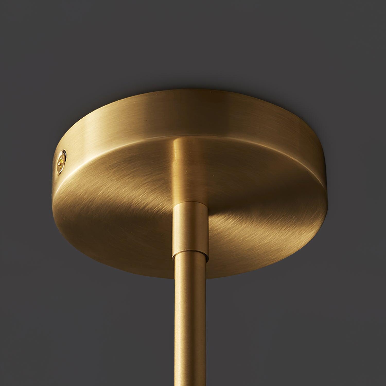 Lustra Chandelier Curved Arms Brass - Letslighting