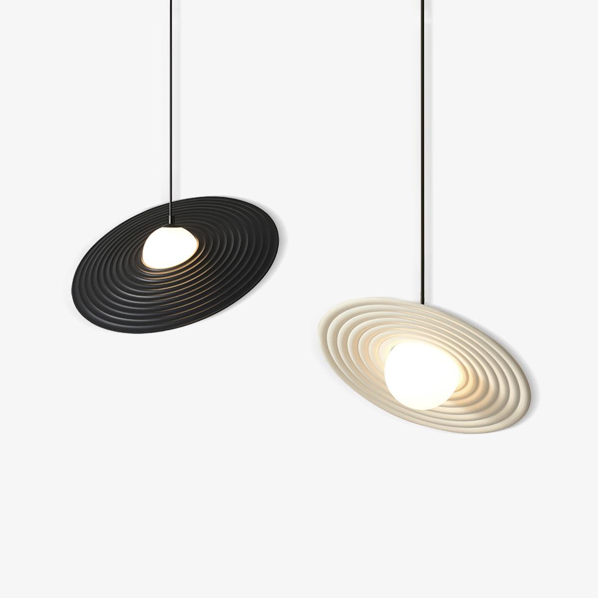 Lustra Pendant Light PE LED Plate White and Black - Letslighting