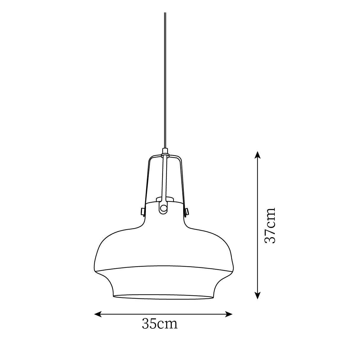 Aurelin Amber Glass Pendant Light with Brass Fittings - Letslighting