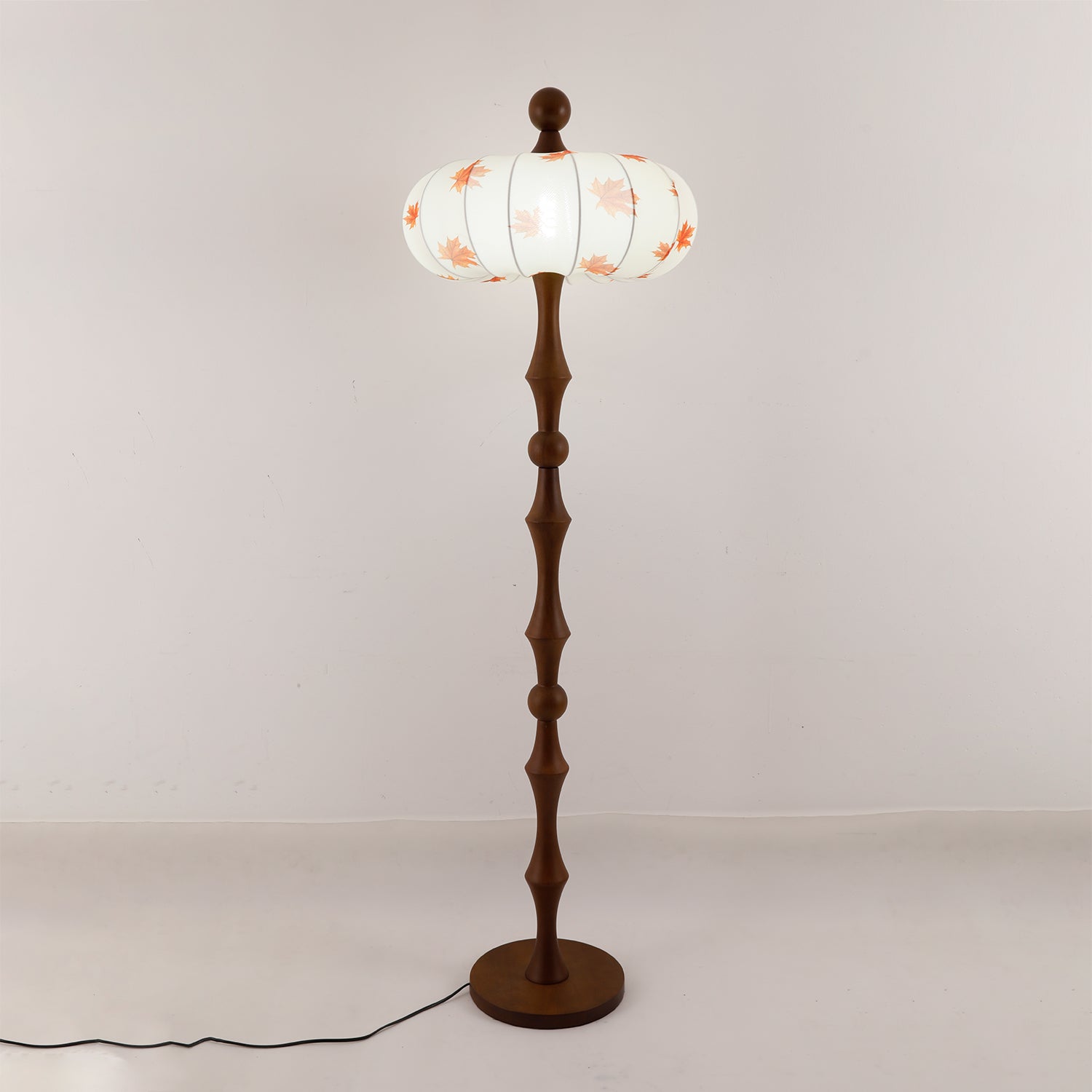 Whispen Wood Fabric Vintage Floor Lamp - Letslighting