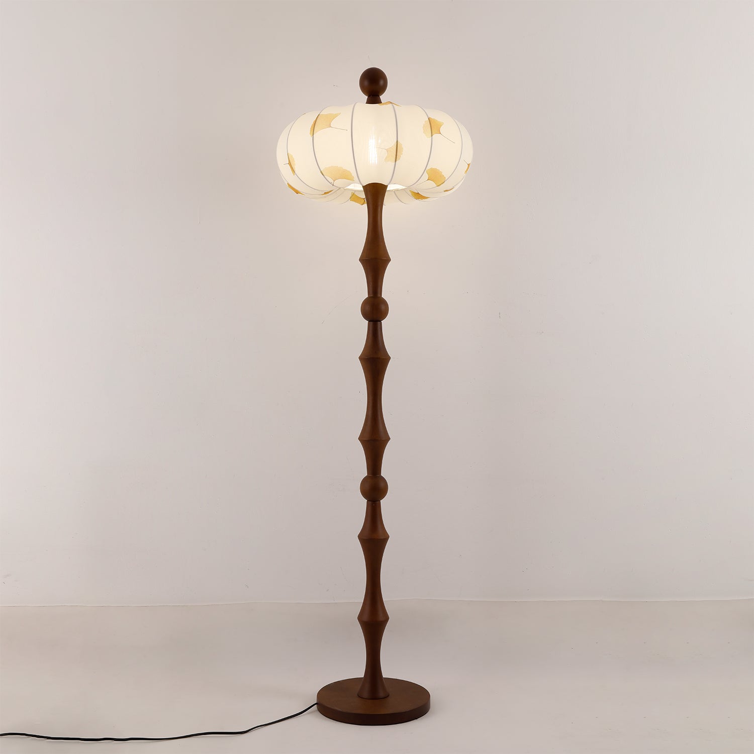Breen Wood Fabric Classic Floor Lamp - Letslighting