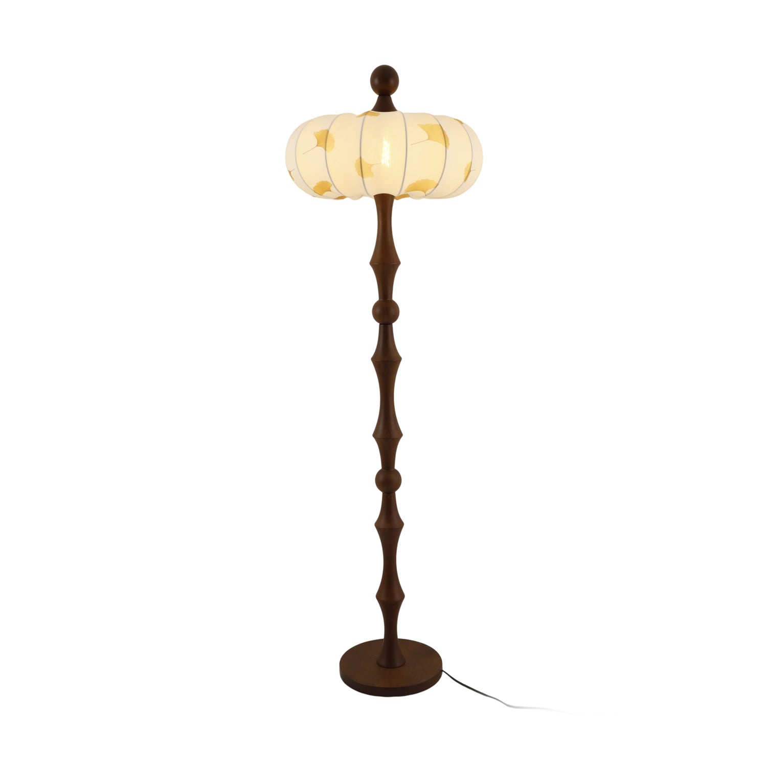 Breen Wood Fabric Classic Floor Lamp - Letslighting