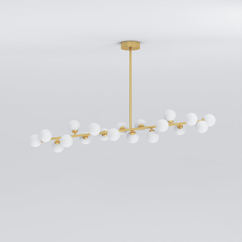 Eshair Modern Minimalist Brass Glass Chandelier - Letslighting