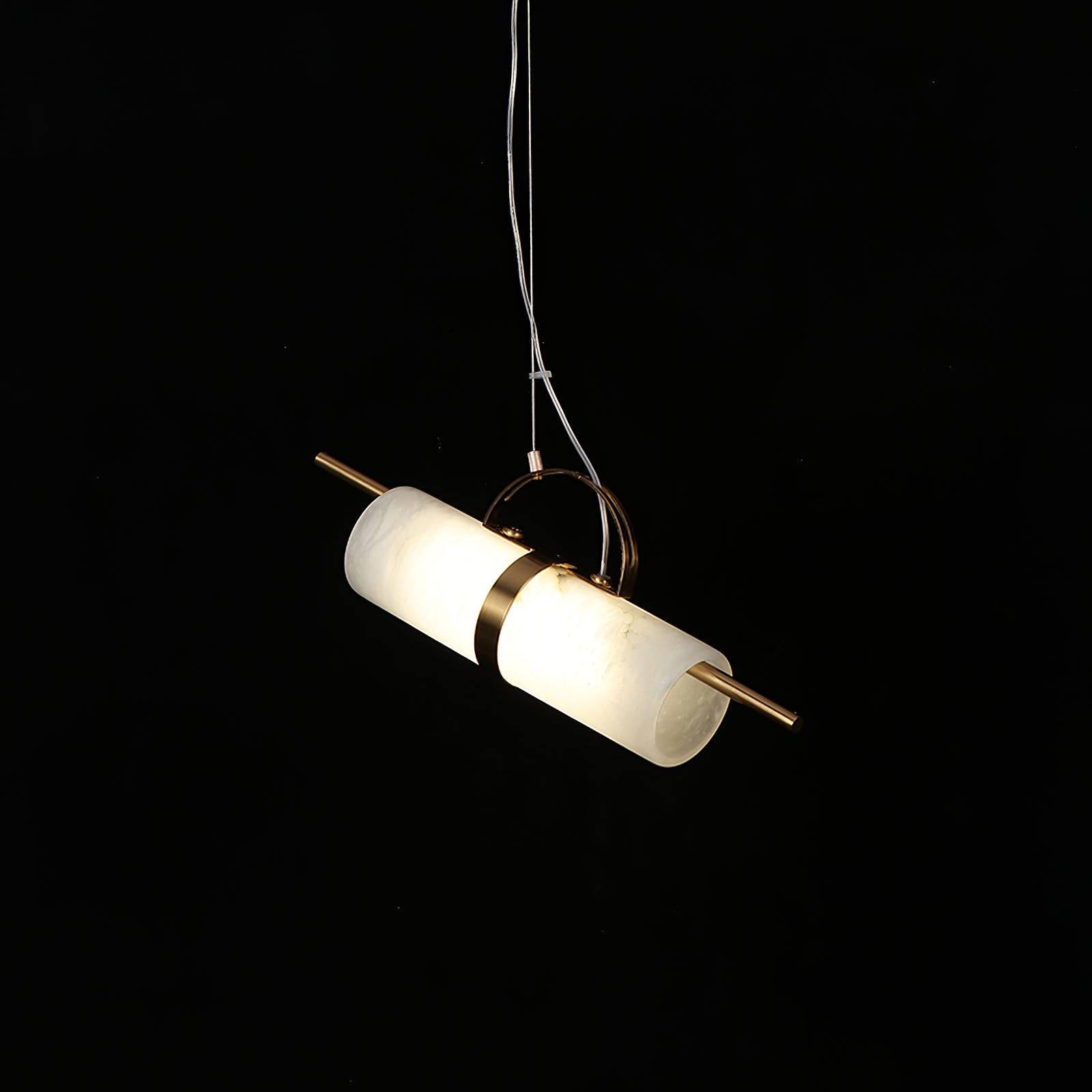 Atheor Modern Minimalist Cylindrical Alabaster Pendant Light - Letslighting