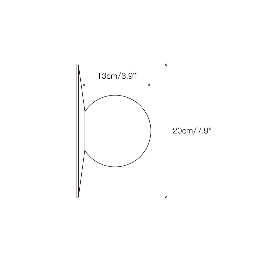Haze Modern Minimalist Round Glass Wall Lamp - Letslighting