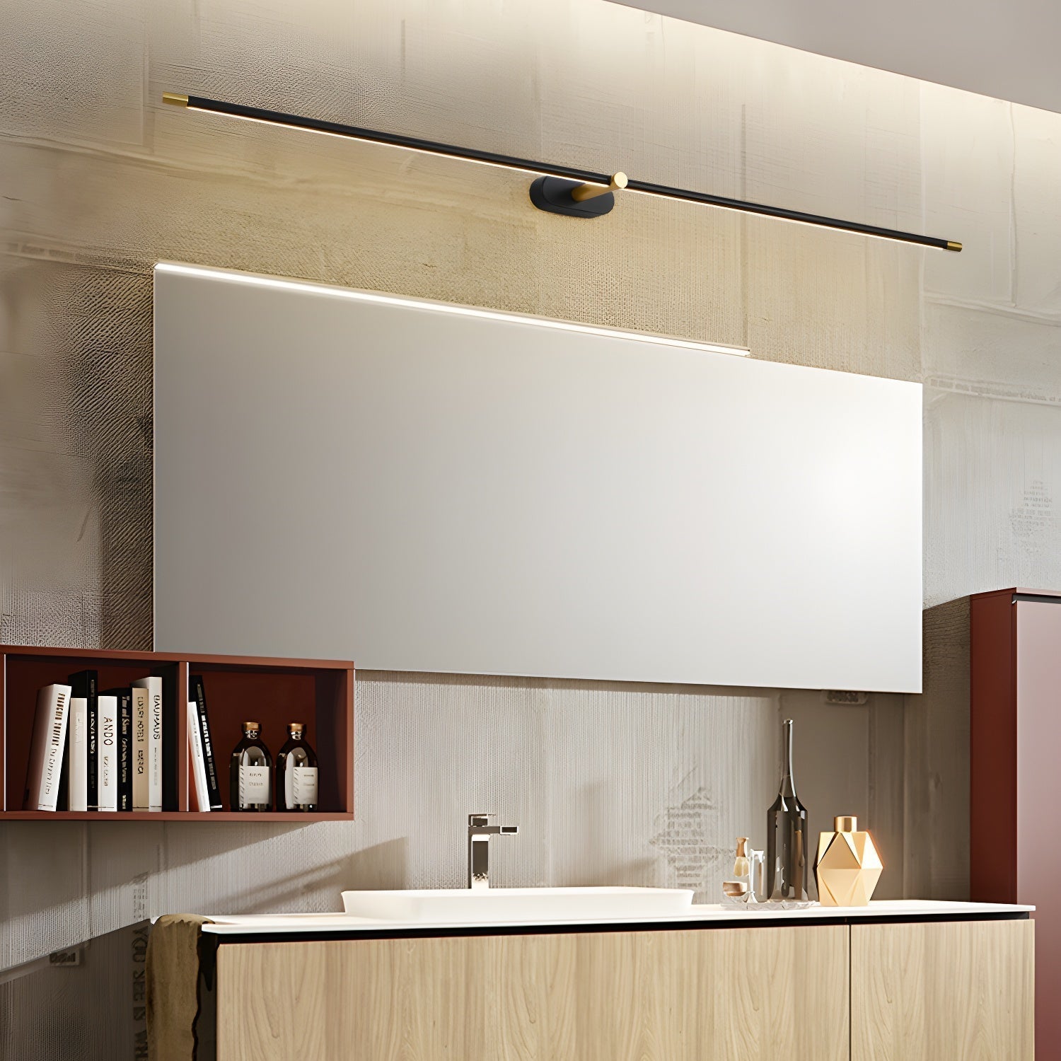 Lustra Wall Lamp Minimalist Linear Rechargeable - Letslighting
