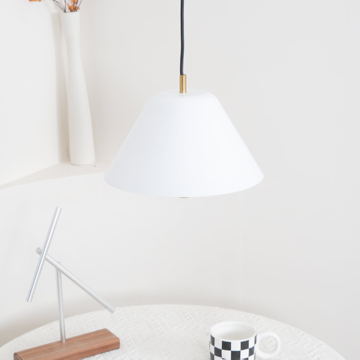 Solara Pendant Lamp Bell Glass Brass Minimalist - Letslighting