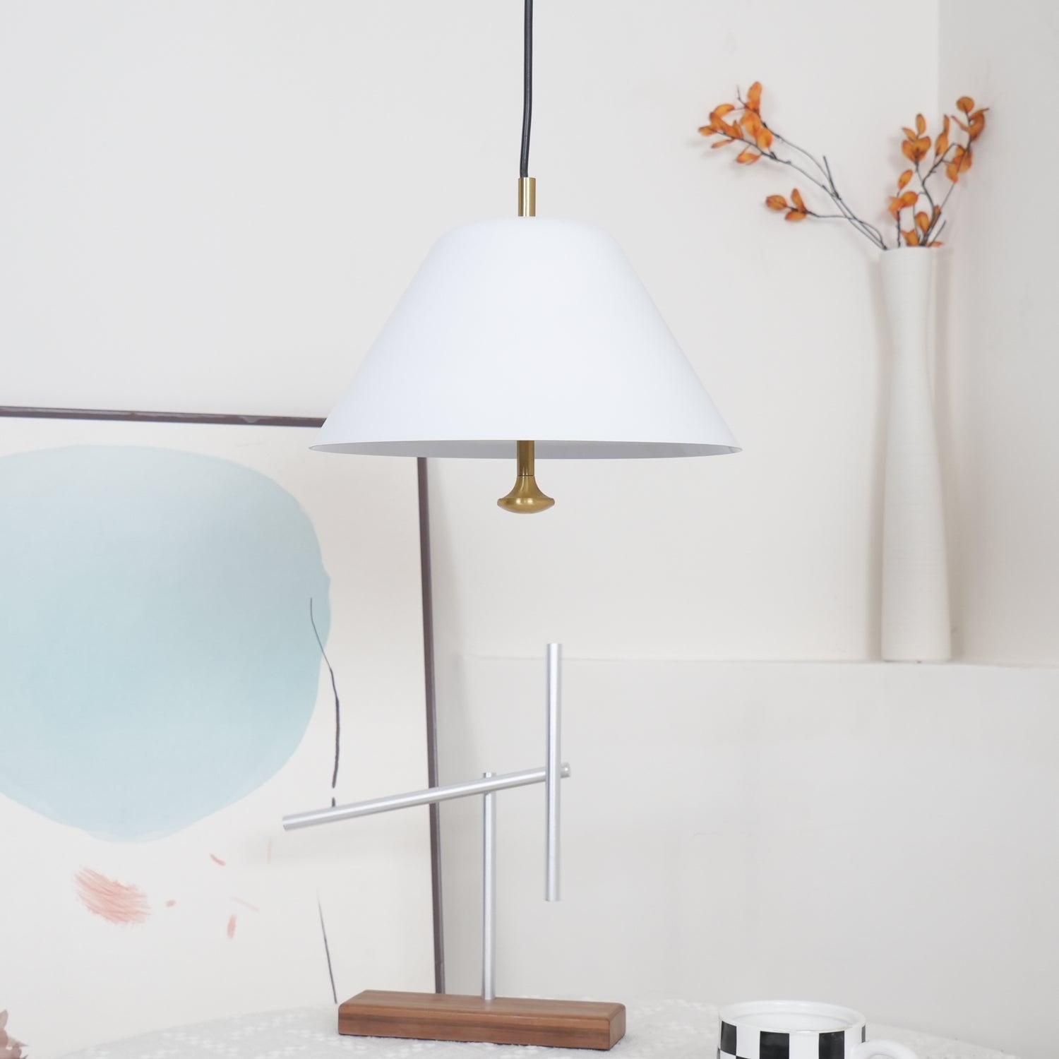 Solara Pendant Lamp Bell Glass Brass Minimalist - Letslighting