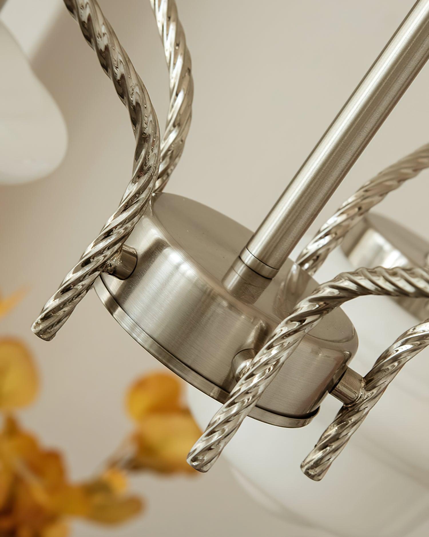 Curinel Vintage Chrome Glass Chandelier - Letslighting