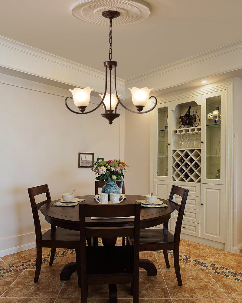 Nydorisra Elegance Vintage Floral Glass Chandelier - Letslighting