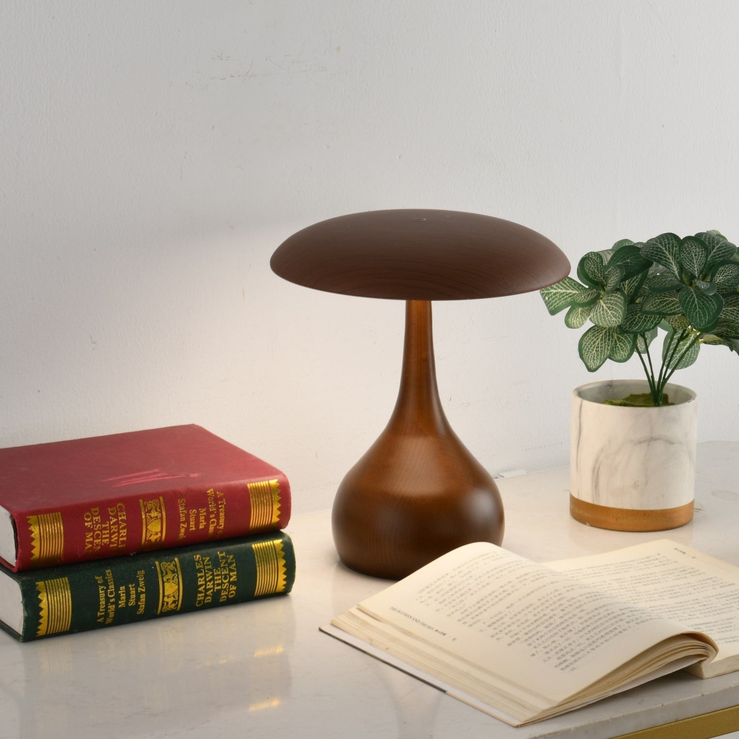 Orbis Vintage Wood Table Lamp - Letslighting