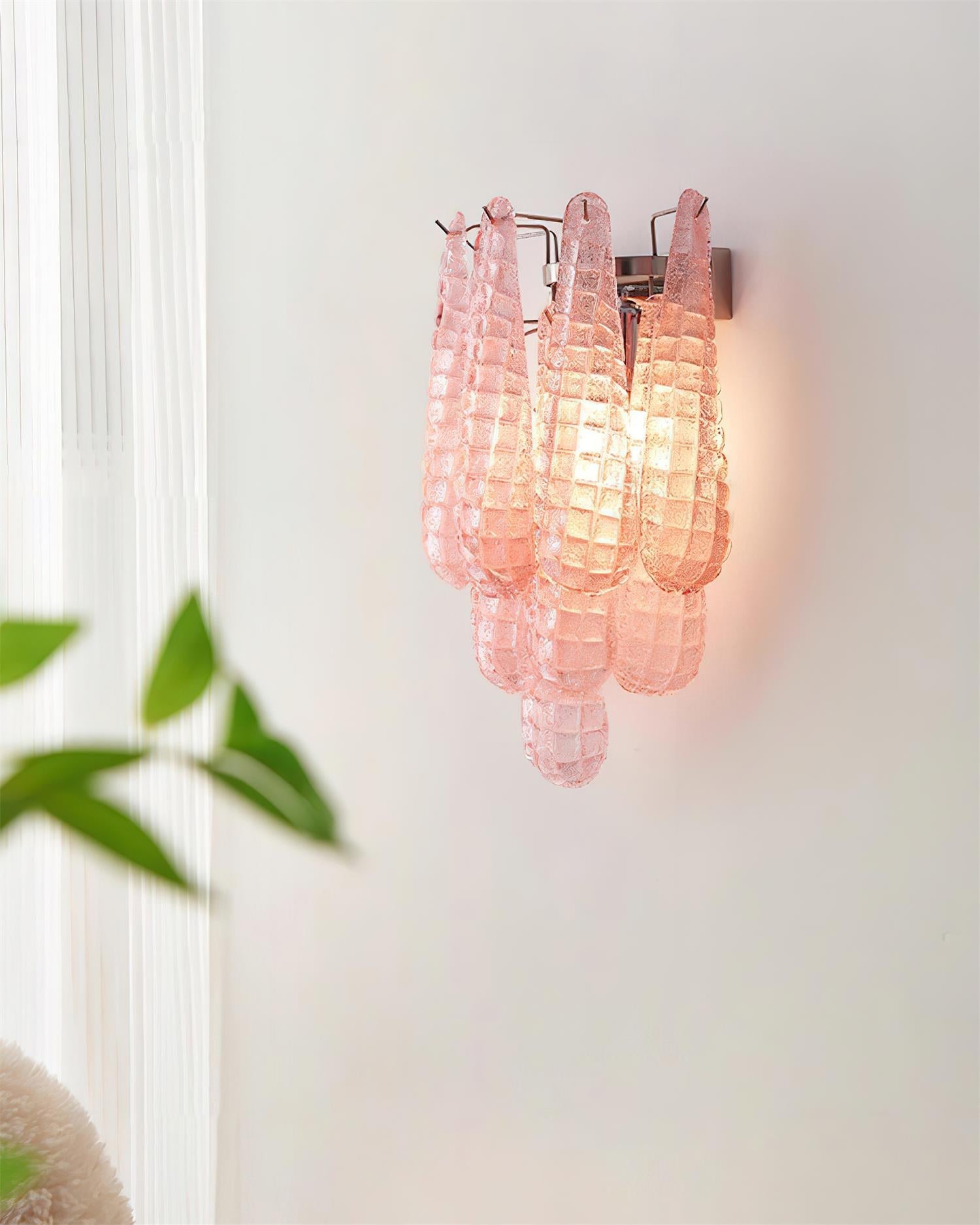 Mireya Wall Light Textured Glass - Letslighting