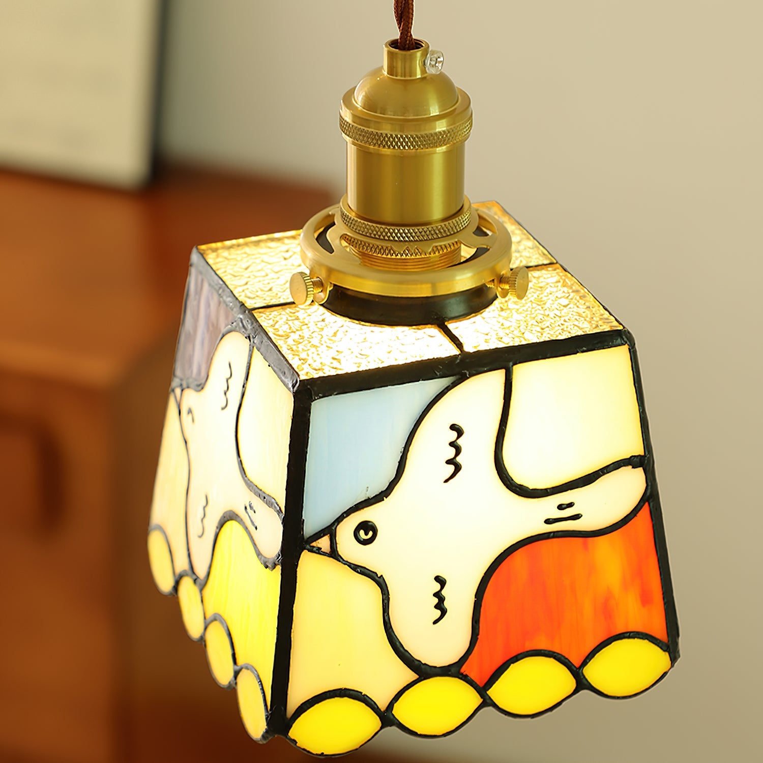 Miroa Pendant Lamp Stained-Glass Dove - Letslighting
