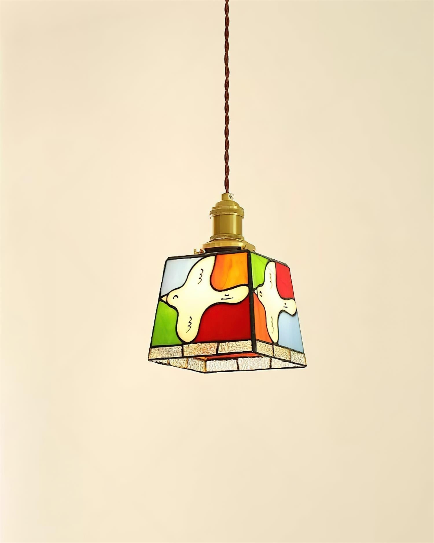 Miroa Pendant Lamp Stained-Glass Dove - Letslighting