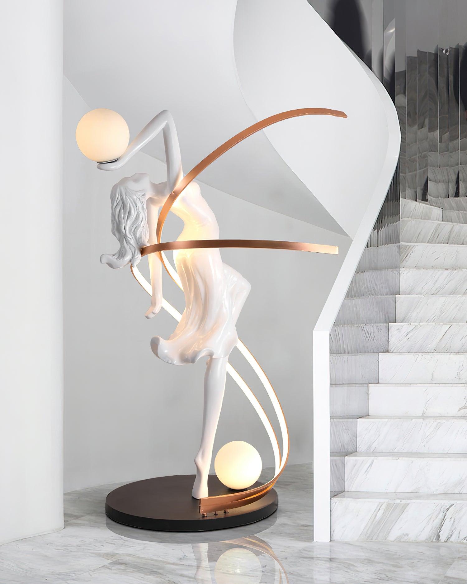 Lustra Floor Lamp Goddess Statue Elegant - Letslighting