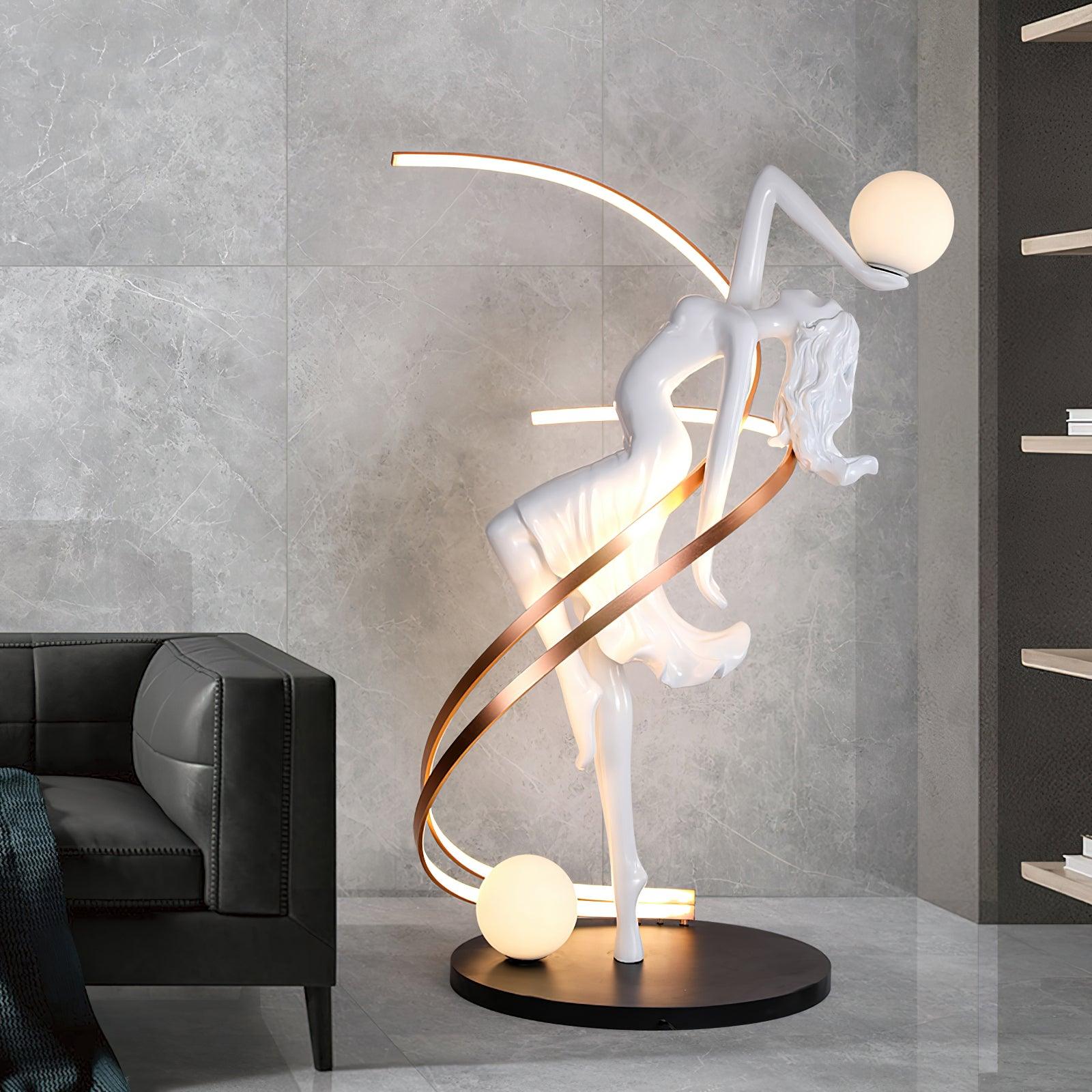 Lustra Floor Lamp Goddess Statue Elegant - Letslighting