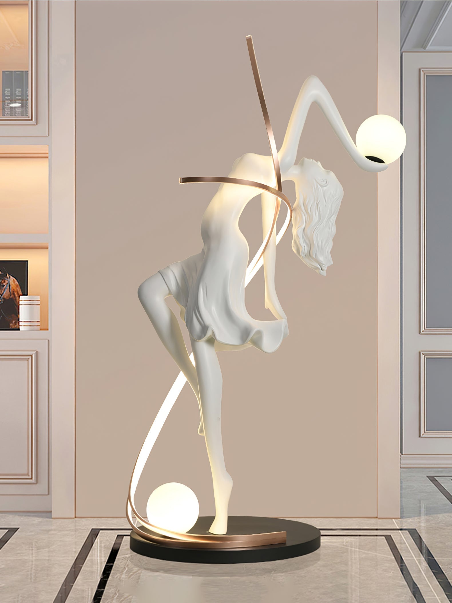Lustra Floor Lamp Goddess Statue Elegant - Letslighting
