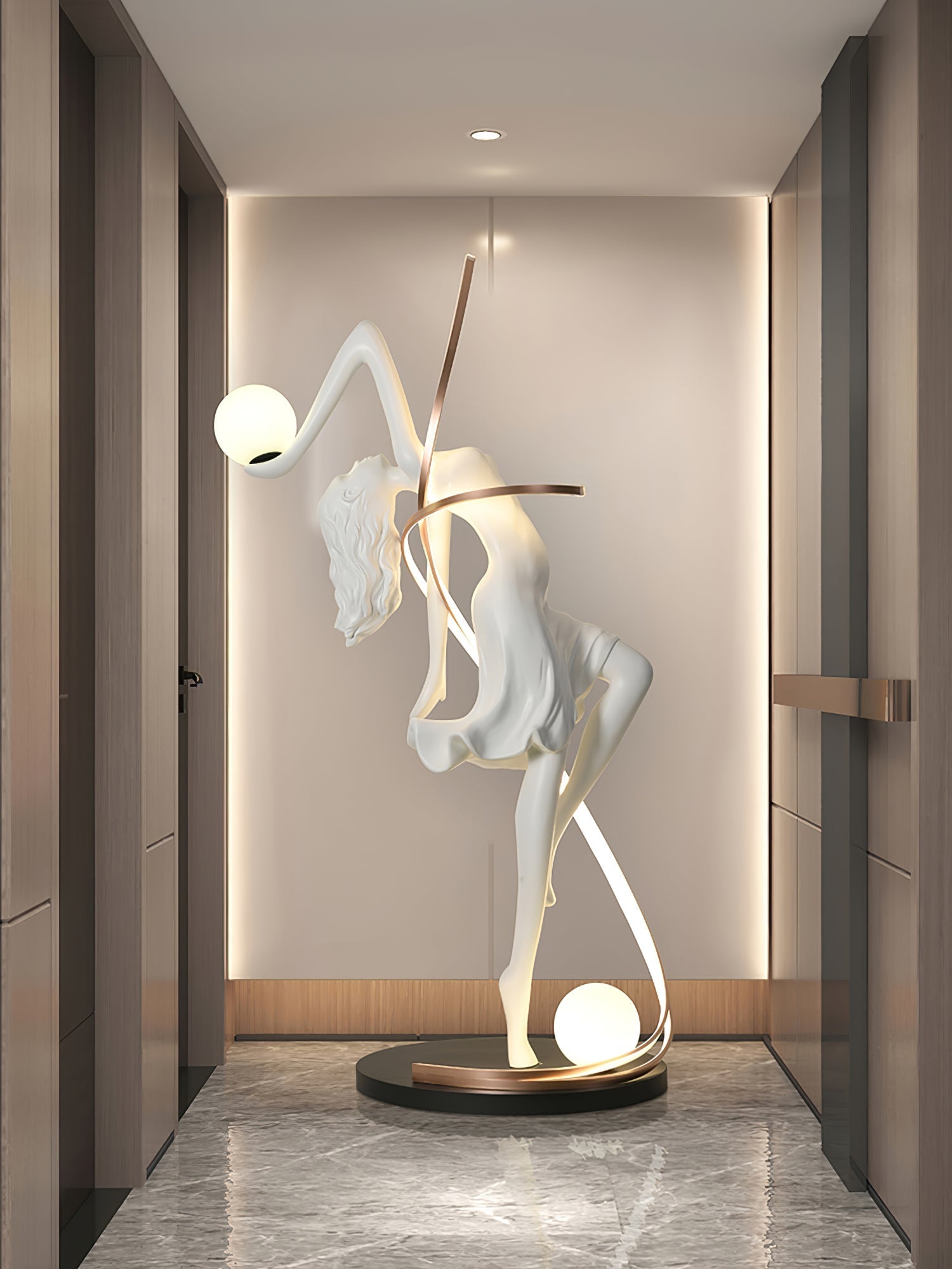 Lustra Floor Lamp Goddess Statue Elegant - Letslighting