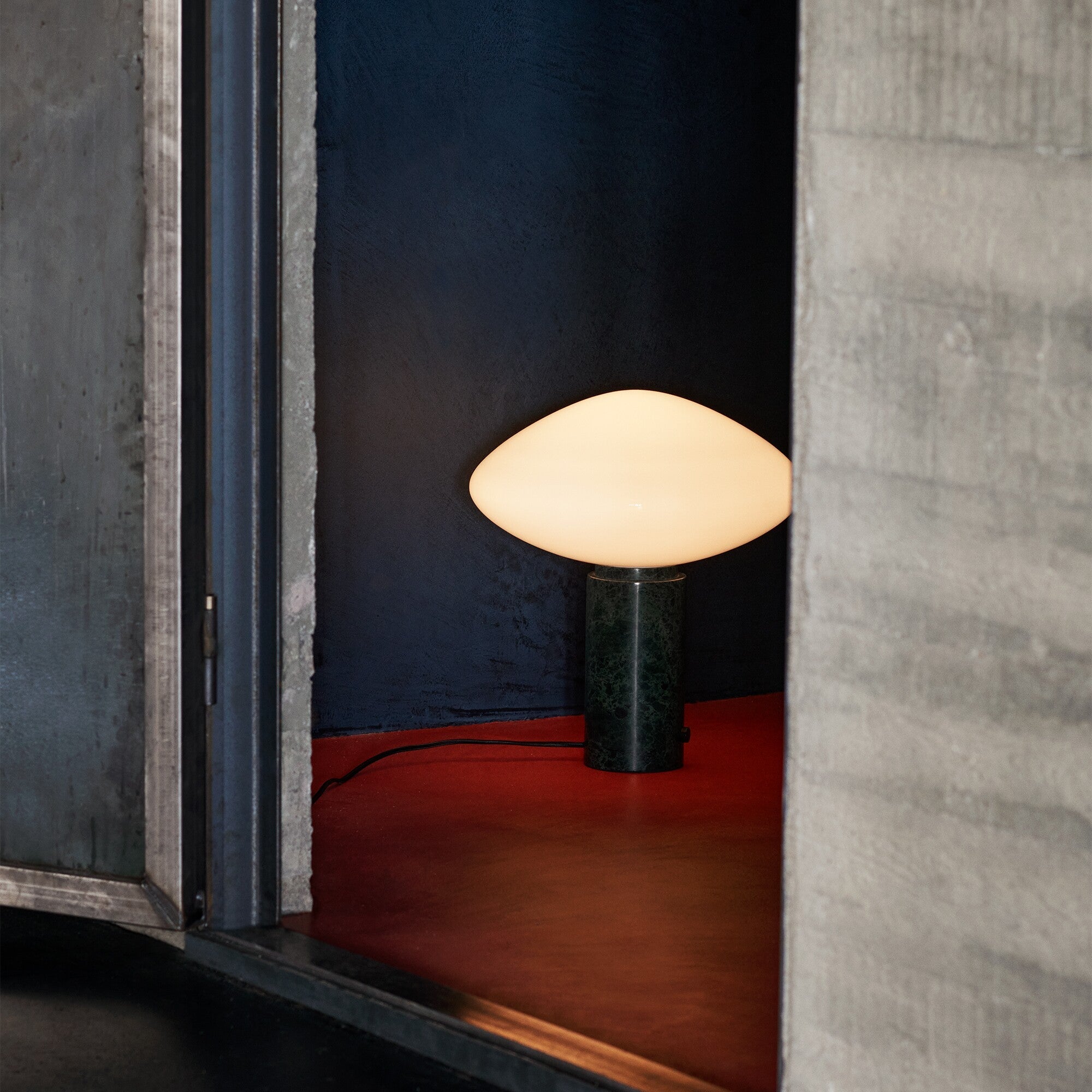 Mist Table Lamp with Glass Shade and Green Marble Base - Letslighting