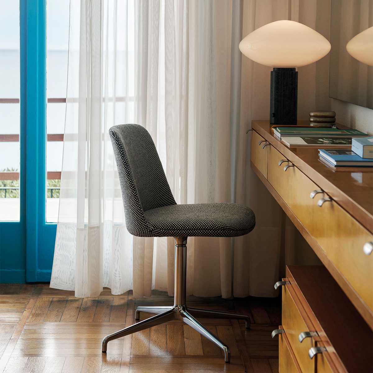 Mist Table Lamp with Glass Shade and Green Marble Base - Letslighting