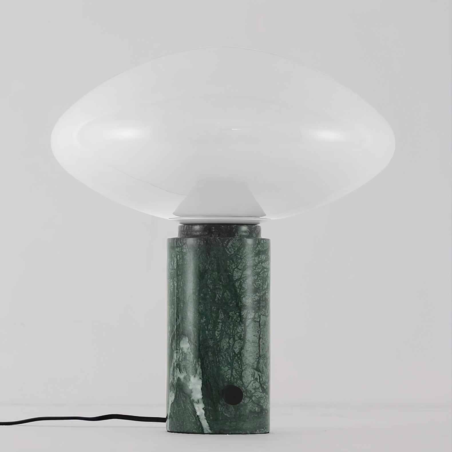 Mist Table Lamp with Glass Shade and Green Marble Base - Letslighting