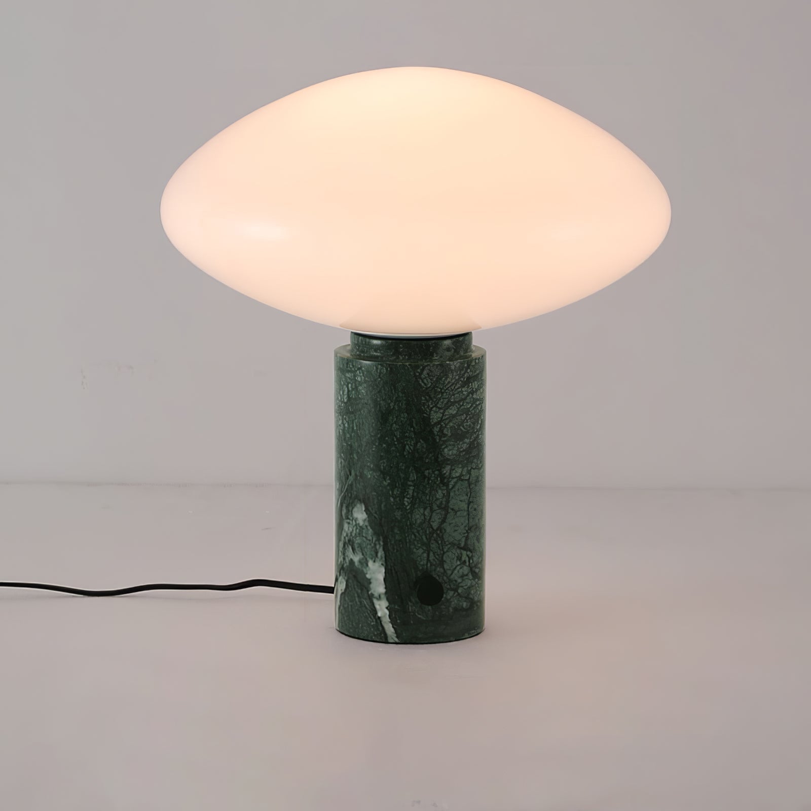Mist Table Lamp with Glass Shade and Green Marble Base - Letslighting