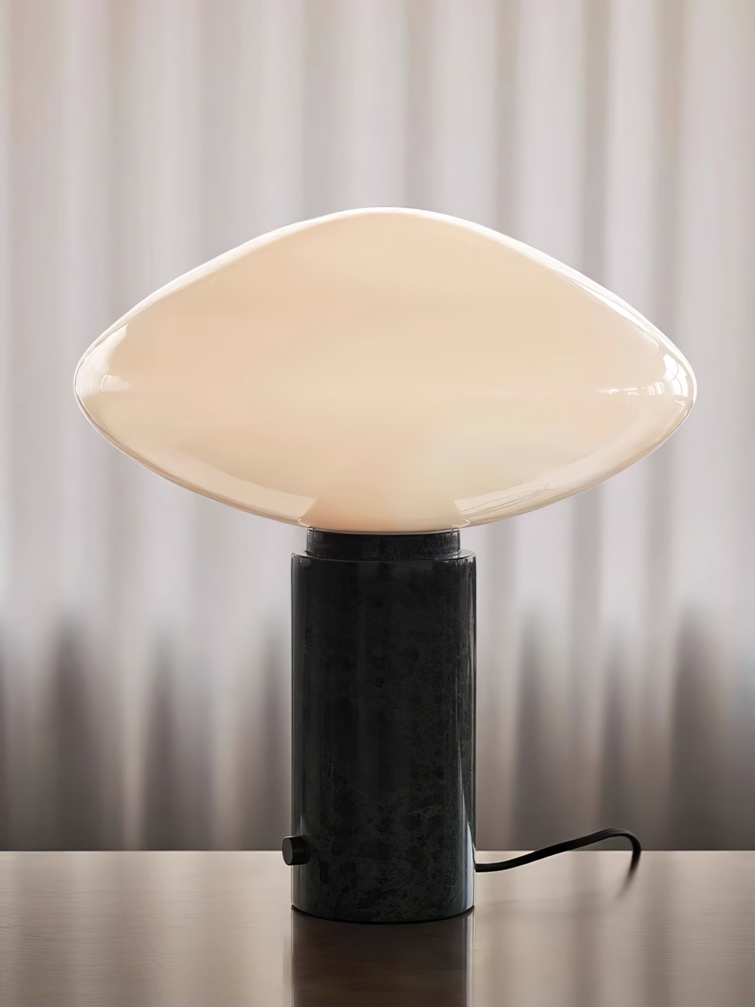 Mist Table Lamp with Glass Shade and Green Marble Base - Letslighting