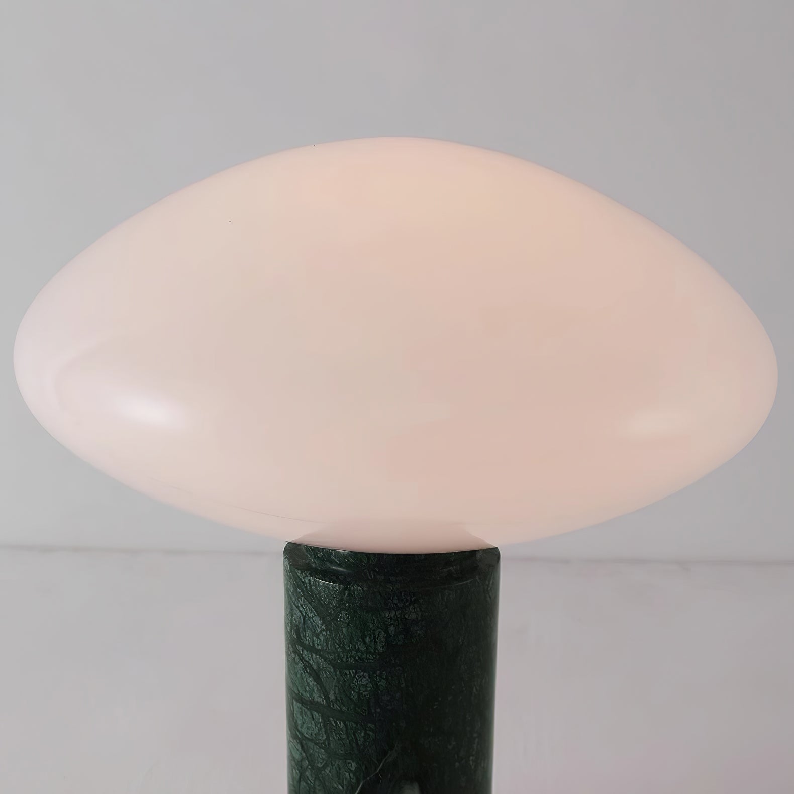 Mist Table Lamp with Glass Shade and Green Marble Base - Letslighting