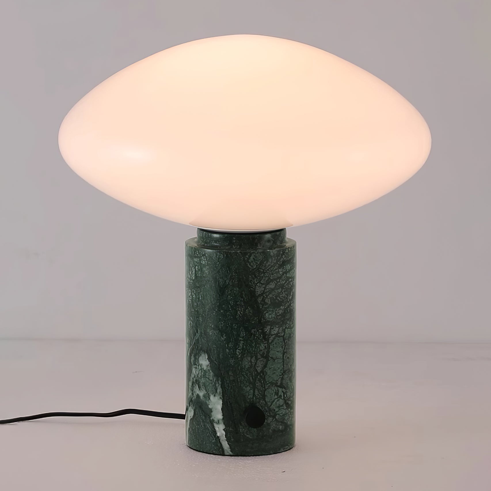 Mist Table Lamp with Glass Shade and Green Marble Base - Letslighting