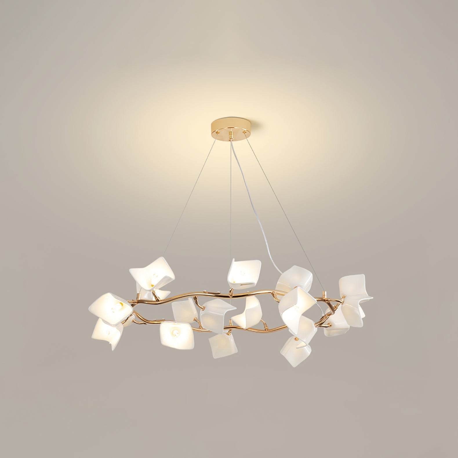 Arthearae Postmodern Luxury Flora Ceramics Chandelier - Letslighting