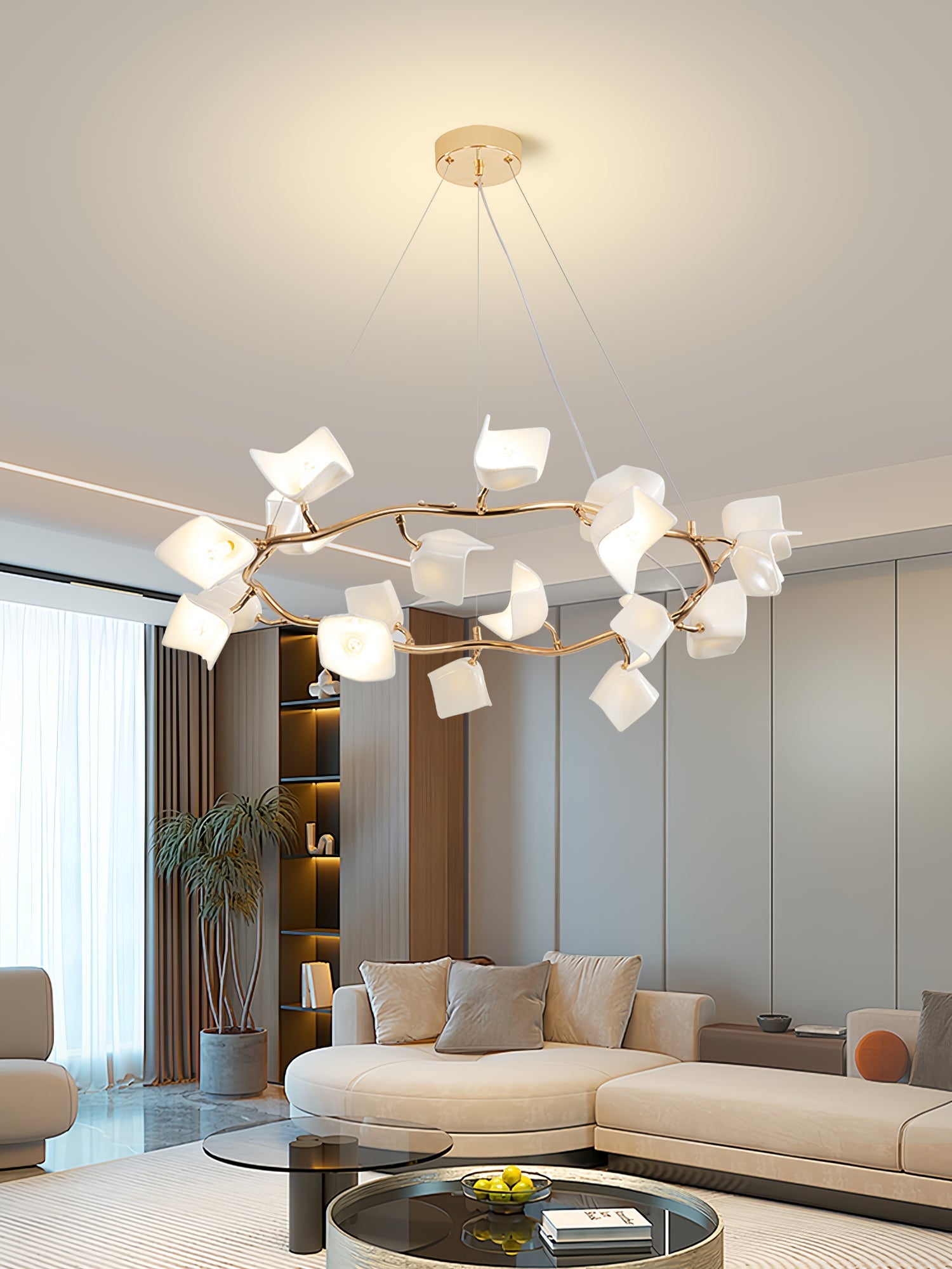 Arthearae Postmodern Luxury Flora Ceramics Chandelier - Letslighting