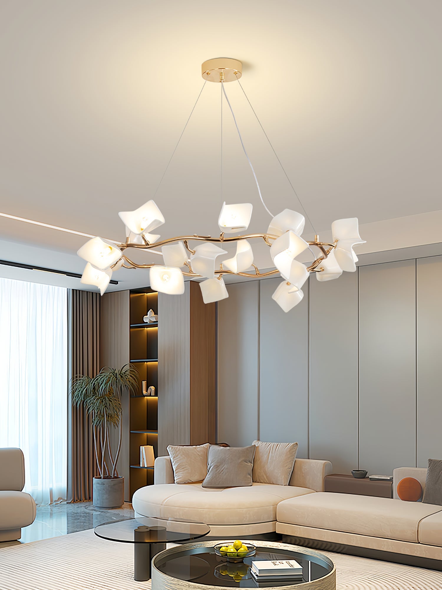 Arthearae Postmodern Luxury Flora Ceramics Chandelier - Letslighting
