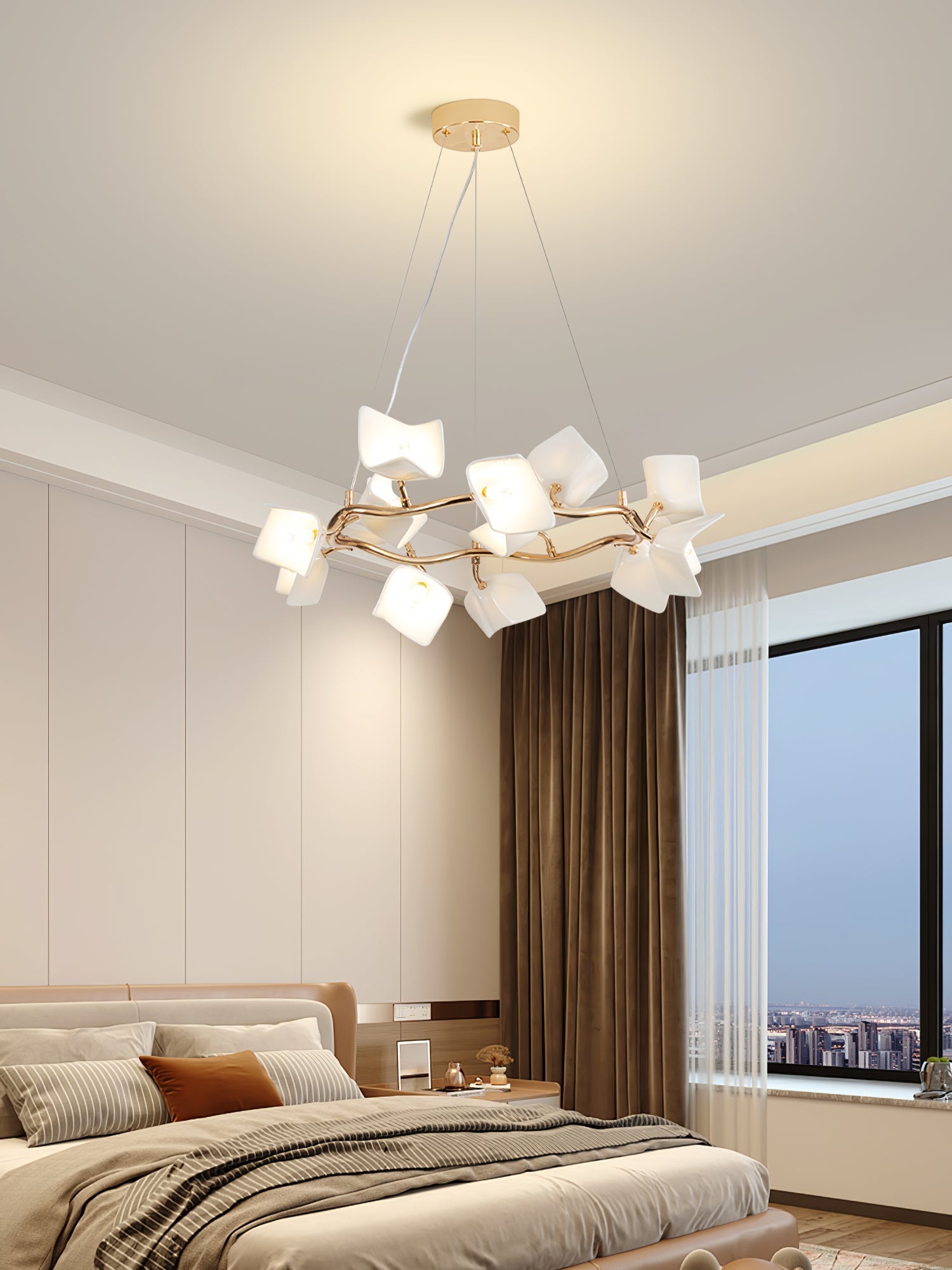 Arthearae Postmodern Luxury Flora Ceramics Chandelier - Letslighting