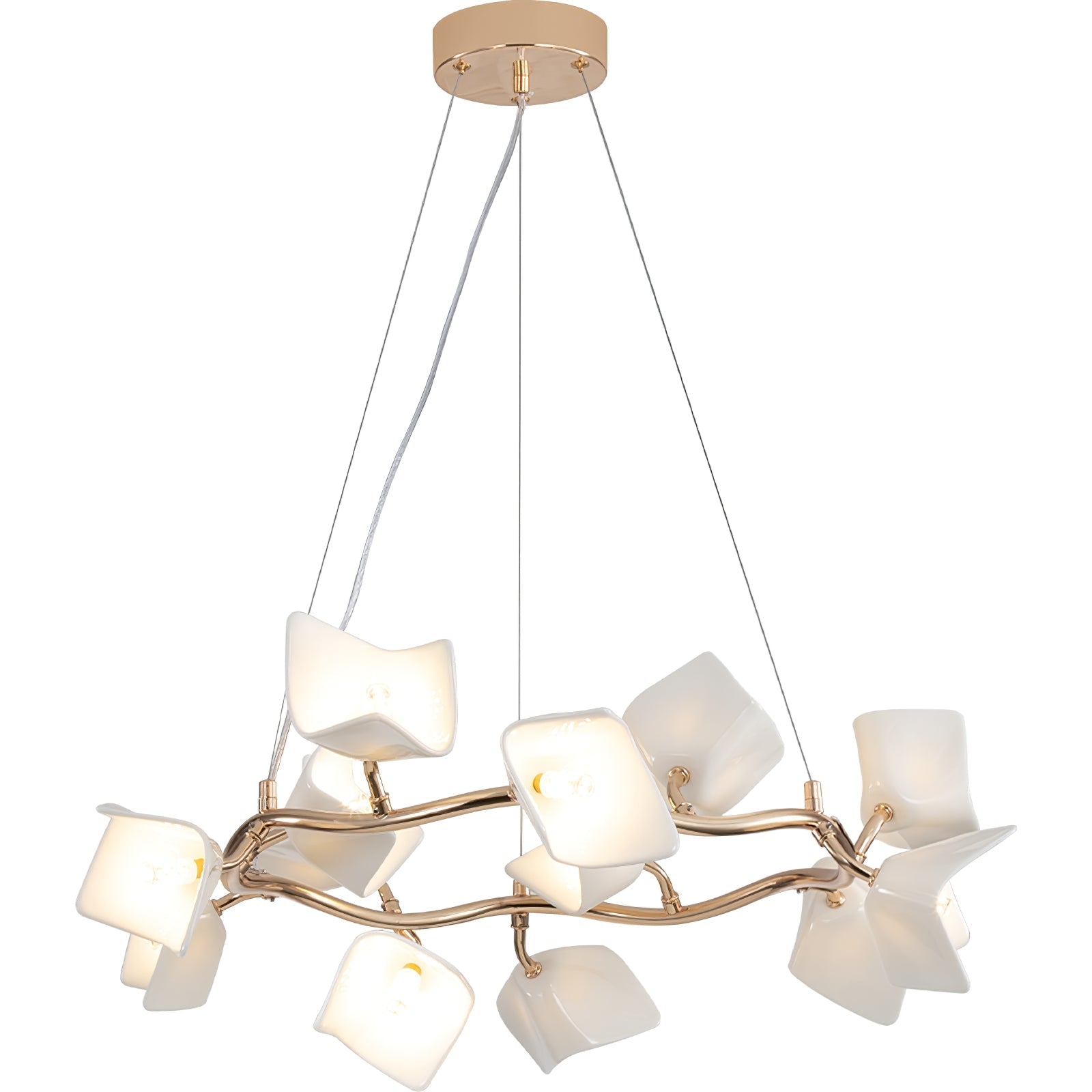 Arthearae Postmodern Luxury Flora Ceramics Chandelier - Letslighting