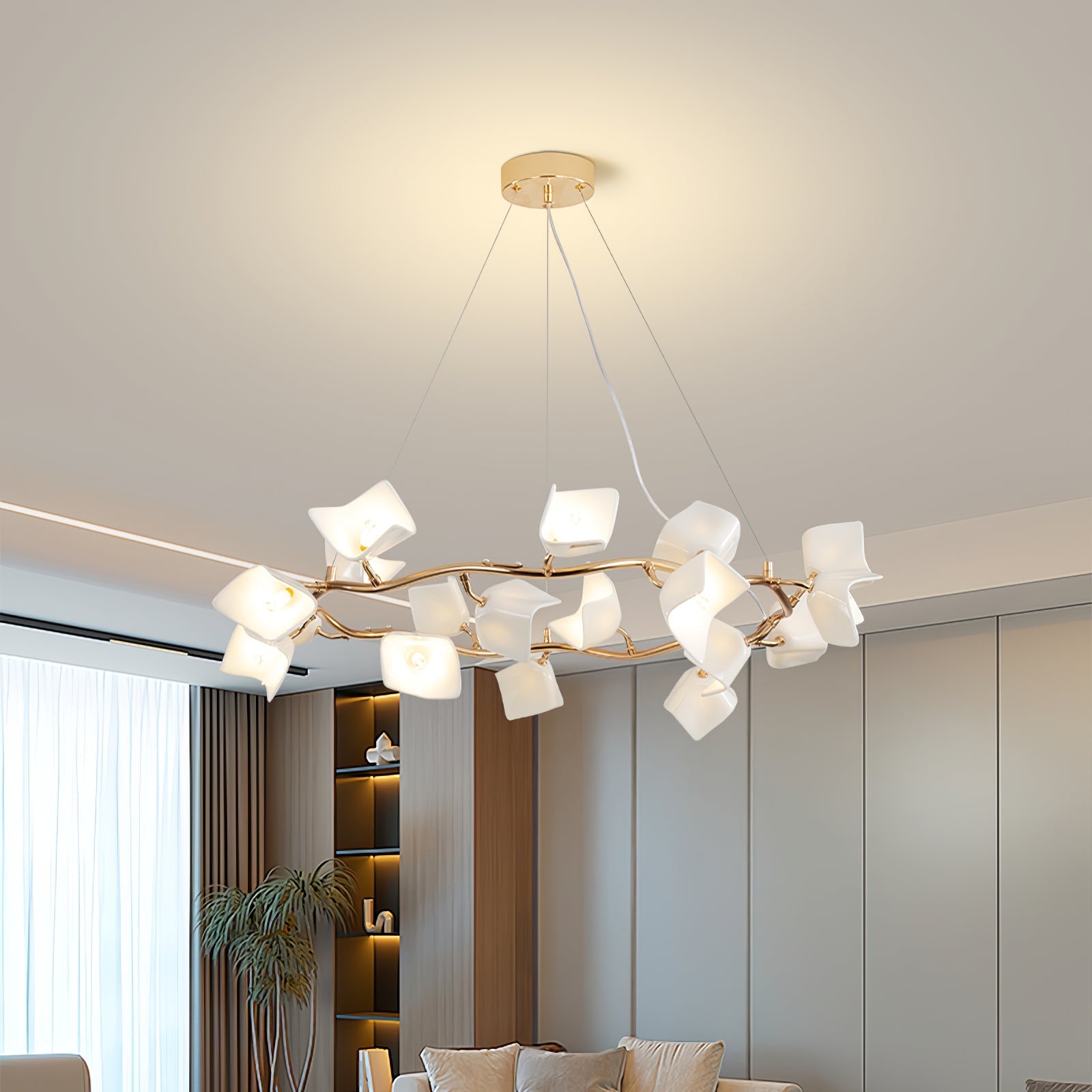 Arthearae Postmodern Luxury Flora Ceramics Chandelier - Letslighting