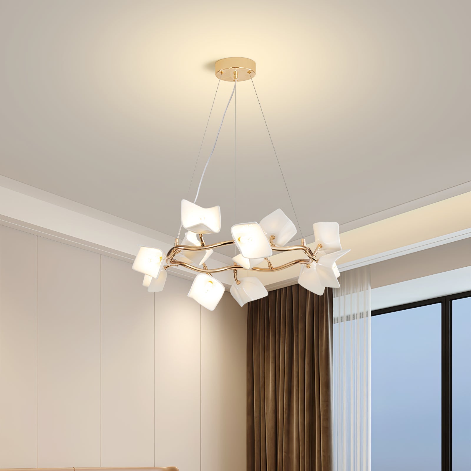 Arthearae Postmodern Luxury Flora Ceramics Chandelier - Letslighting