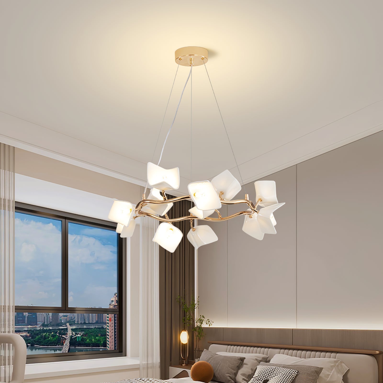 Arthearae Postmodern Luxury Flora Ceramics Chandelier - Letslighting
