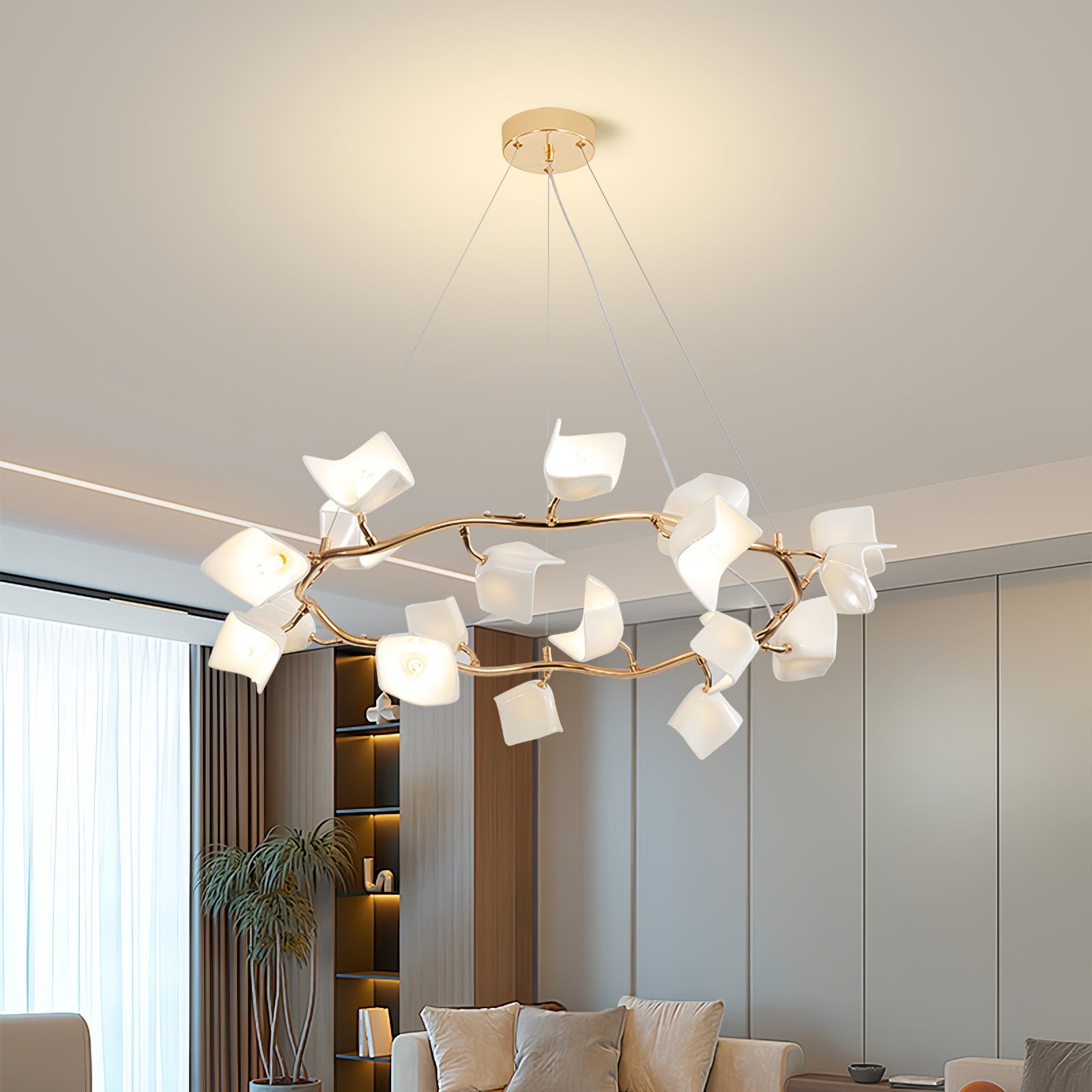 Arthearae Postmodern Luxury Flora Ceramics Chandelier - Letslighting