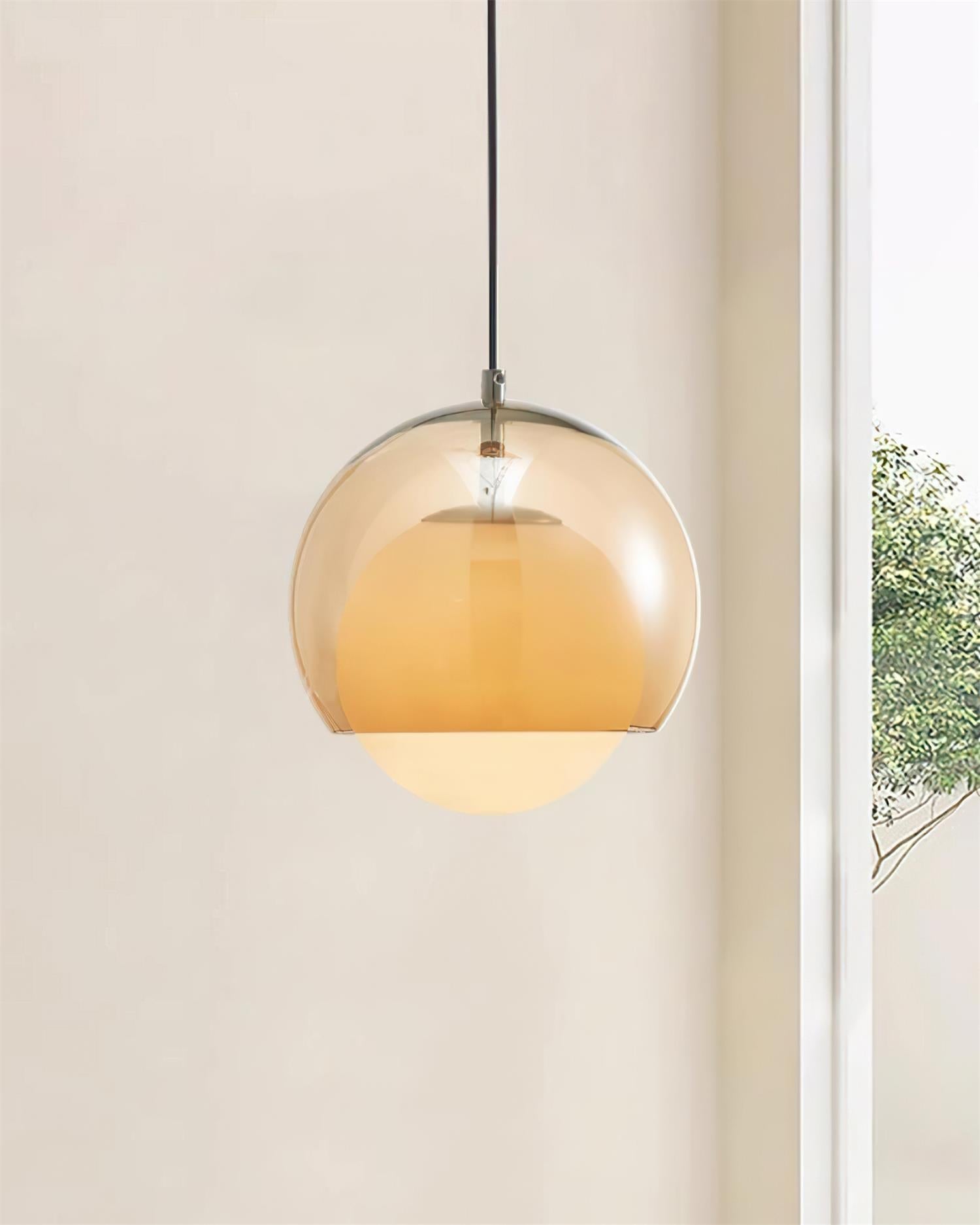 Pendant Light Double Globe Shade Glass Modern Minimalist Ambient - Letslighting